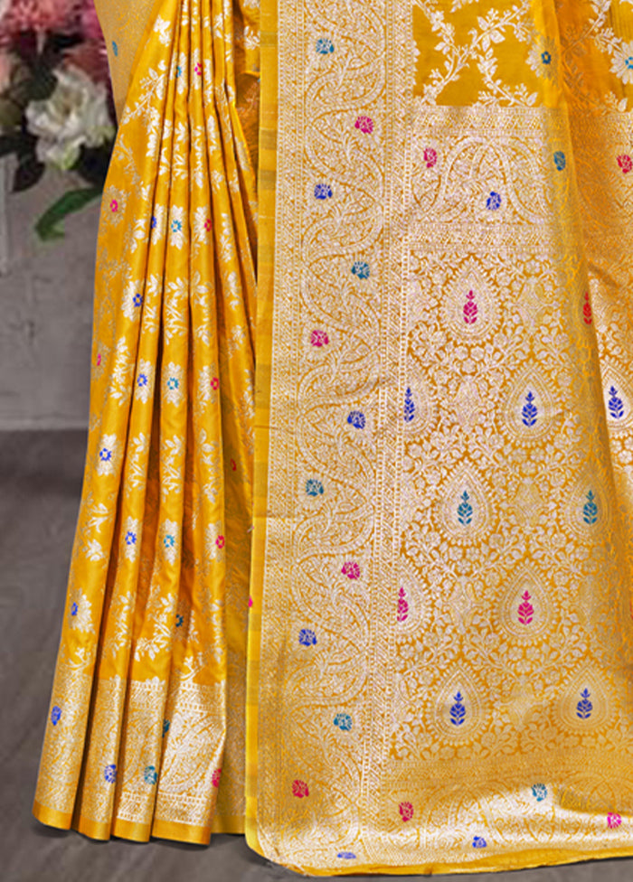 Multicolor Dupion Silk Saree With Blouse Piece