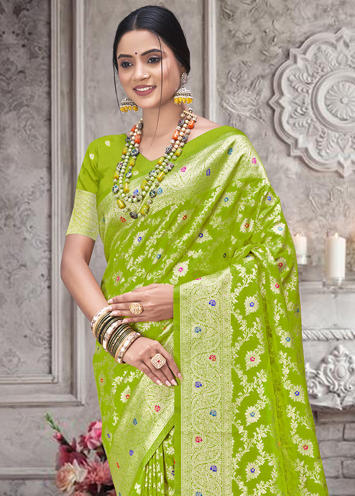 Multicolor Dupion Silk Saree With Blouse Piece