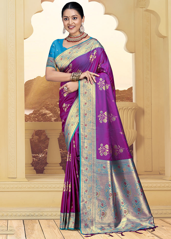 Multicolor Dupion Silk Saree With Blouse Piece