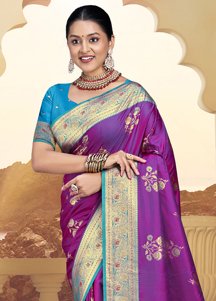 Multicolor Dupion Silk Saree With Blouse Piece