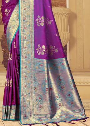 Multicolor Dupion Silk Saree With Blouse Piece