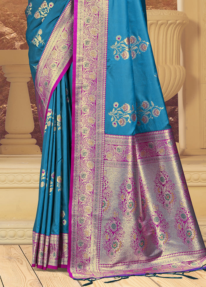 Multicolor Dupion Silk Saree With Blouse Piece