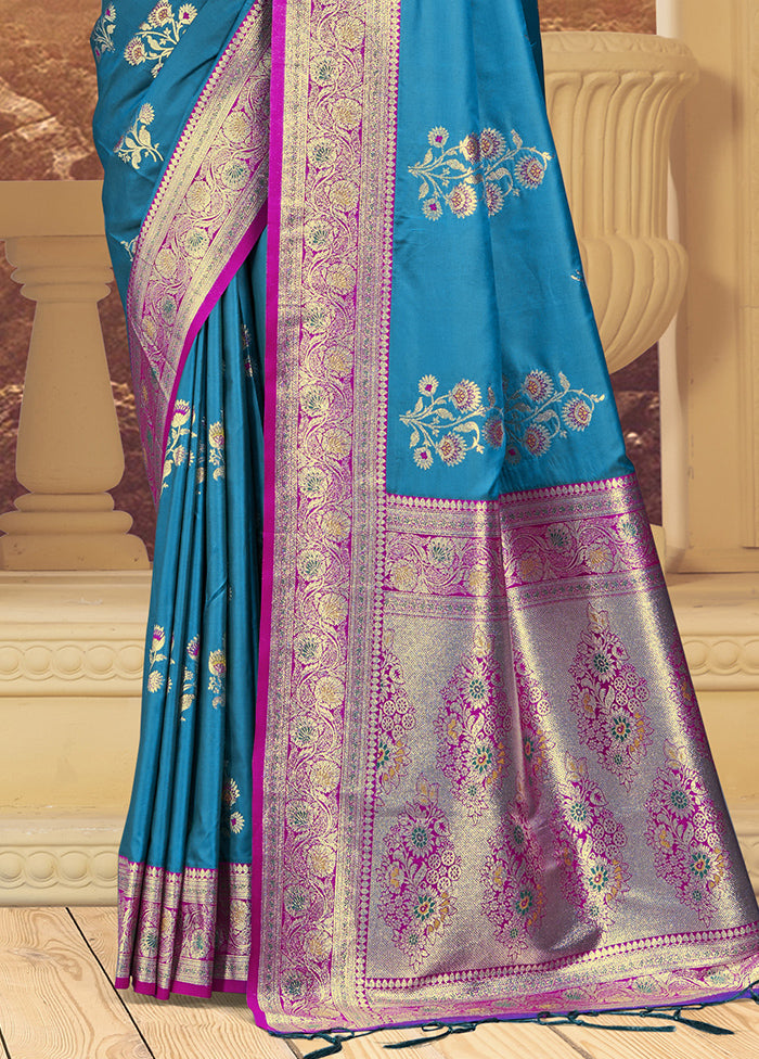 Multicolor Dupion Silk Saree With Blouse Piece