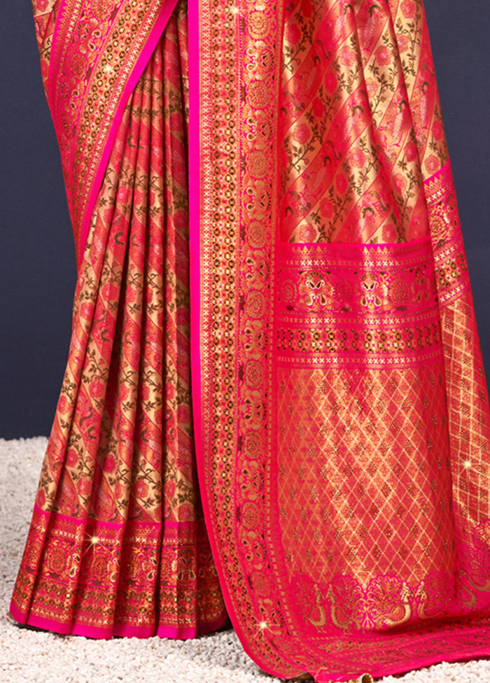 Yellow Dupion Silk Saree With Blouse Piece - Indian Silk House Agencies