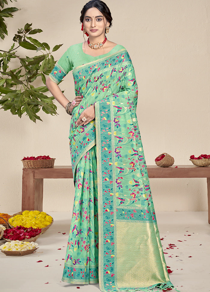 Multicolor Dupion Silk Saree With Blouse Piece