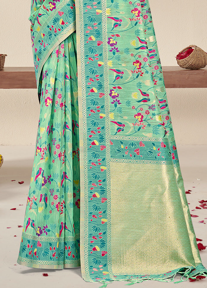 Multicolor Dupion Silk Saree With Blouse Piece