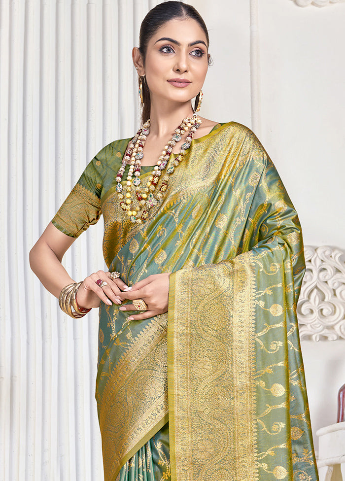 Multicolor Dupion Silk Saree With Blouse Piece