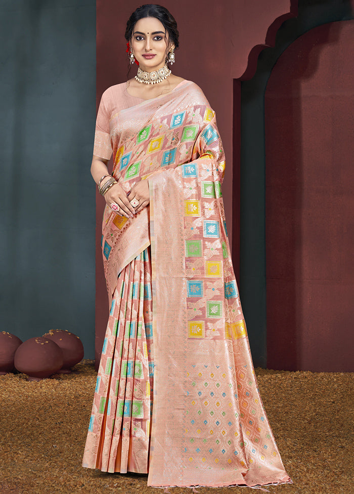 Multicolor Cotton Saree With Blouse Piece