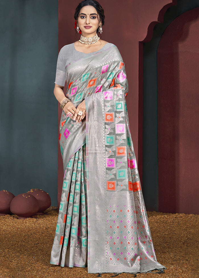 Multicolor Cotton Saree With Blouse Piece