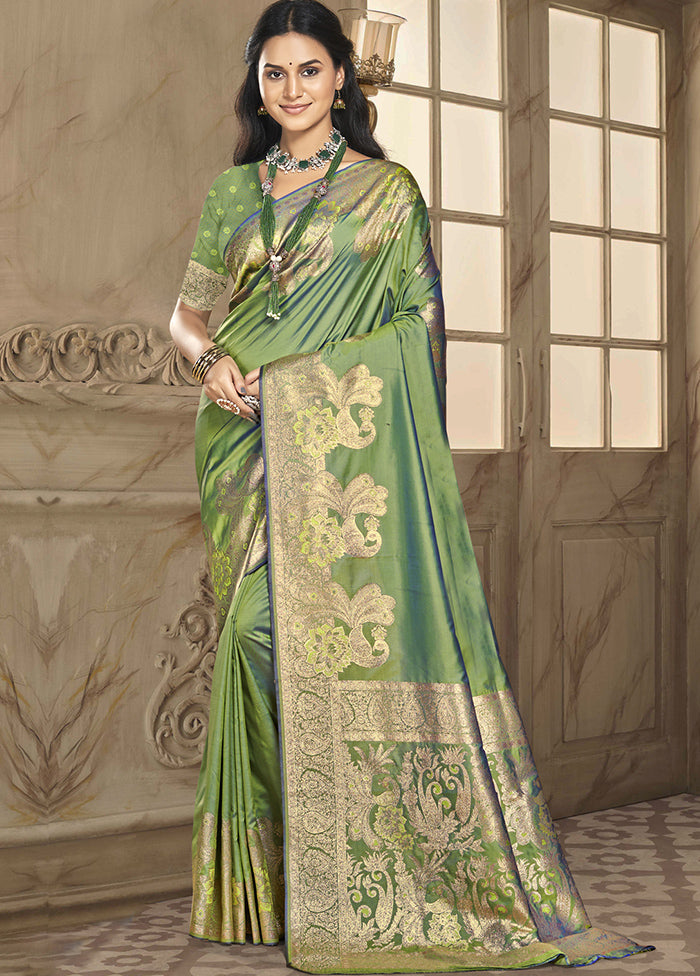 Multicolor Dupion Silk Saree With Blouse Piece