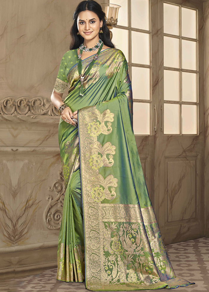 Multicolor Dupion Silk Saree With Blouse Piece