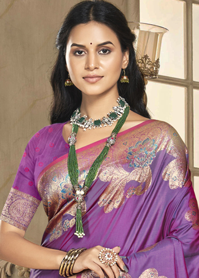 Multicolor Dupion Silk Saree With Blouse Piece