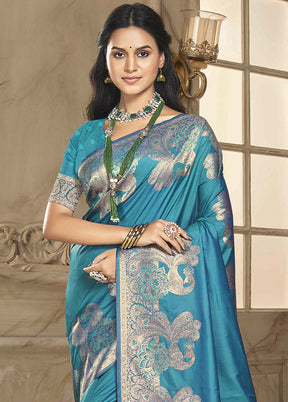 Multicolor Dupion Silk Saree With Blouse Piece