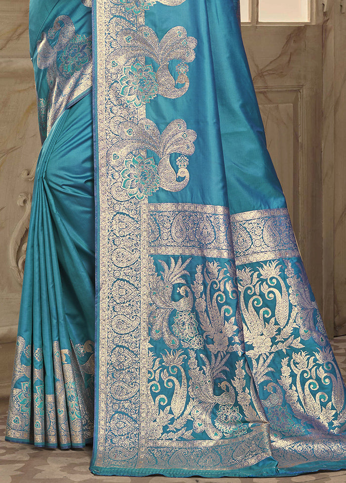 Multicolor Dupion Silk Saree With Blouse Piece