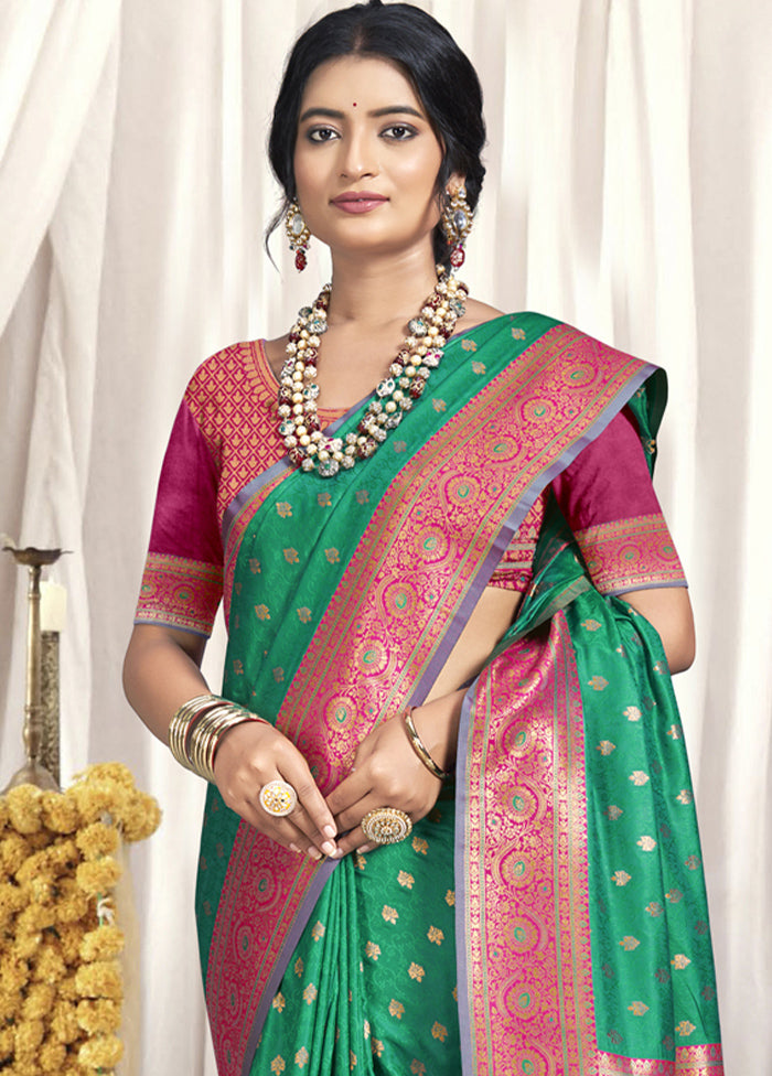 Multicolor Dupion Silk Saree With Blouse Piece