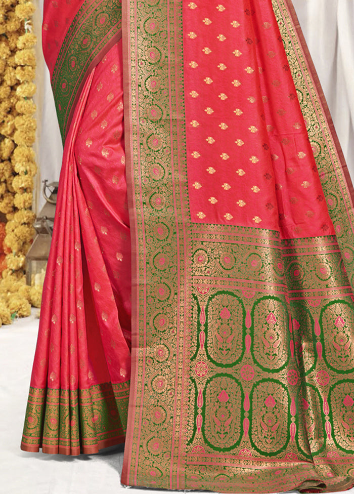 Multicolor Dupion Silk Saree With Blouse Piece