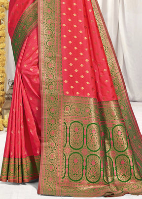 Multicolor Dupion Silk Saree With Blouse Piece