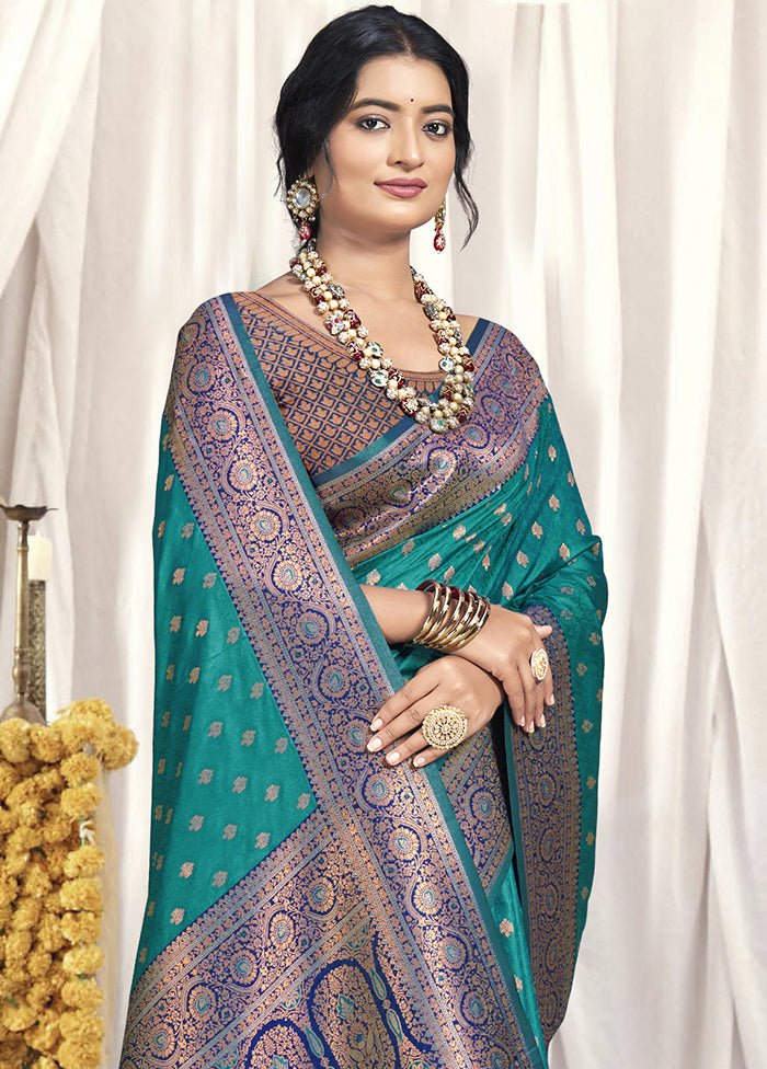 Multicolor Dupion Silk Saree With Blouse Piece