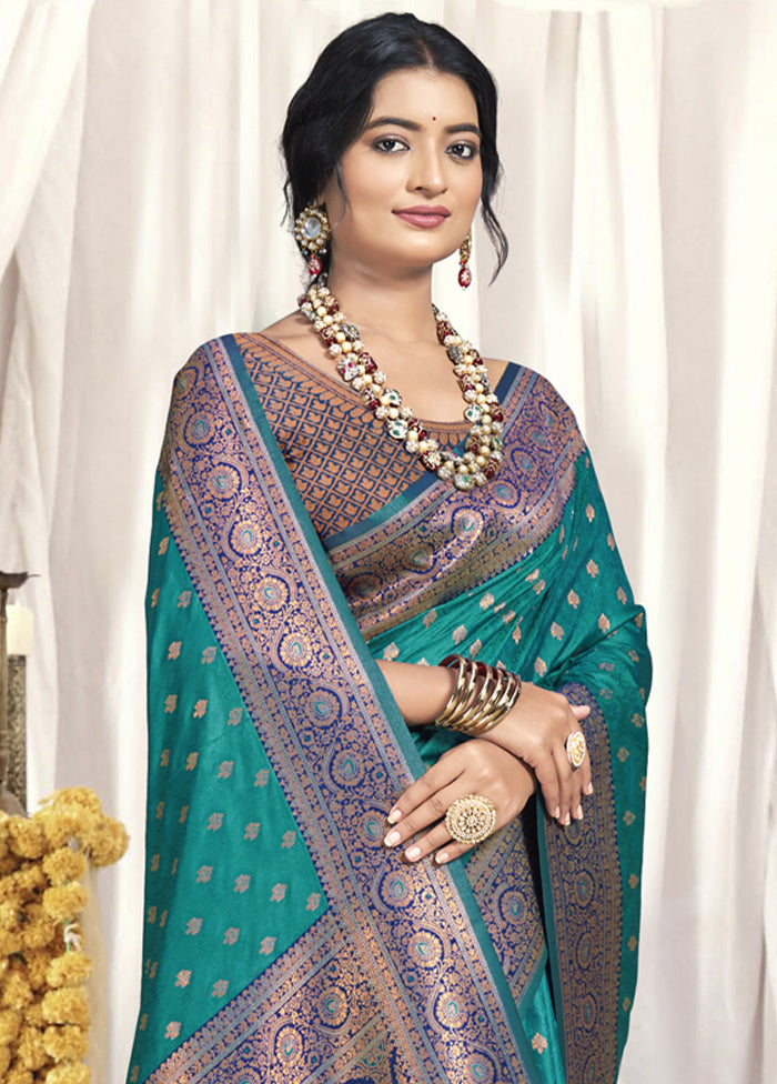 Multicolor Dupion Silk Saree With Blouse Piece