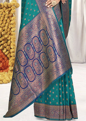 Multicolor Dupion Silk Saree With Blouse Piece