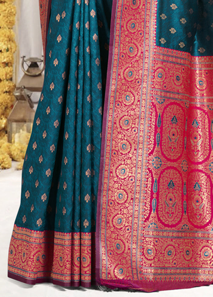 Multicolor Dupion Silk Saree With Blouse Piece