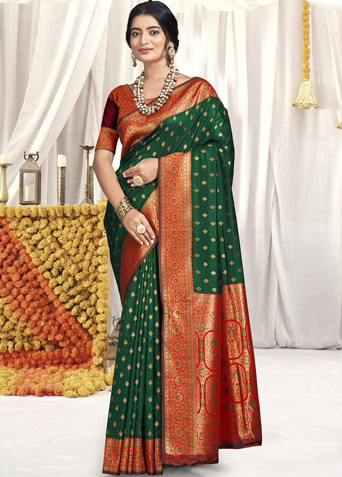 Multicolor Dupion Silk Saree With Blouse Piece