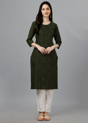 Mehendi Readymade Cotton Kurti