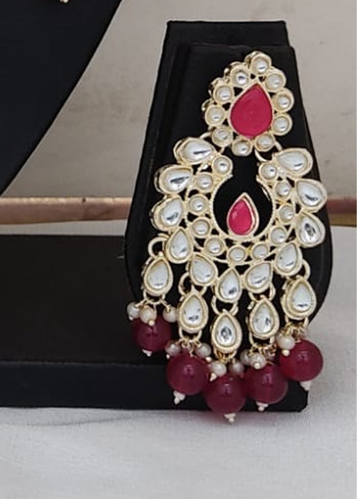 Maroon Alloy Jewellery Set