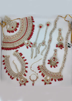 Red Alloy Jewellery Set