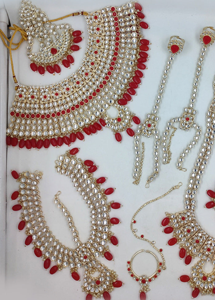 Red Alloy Jewellery Set