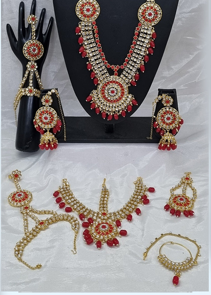 Red Alloy Jewellery Set