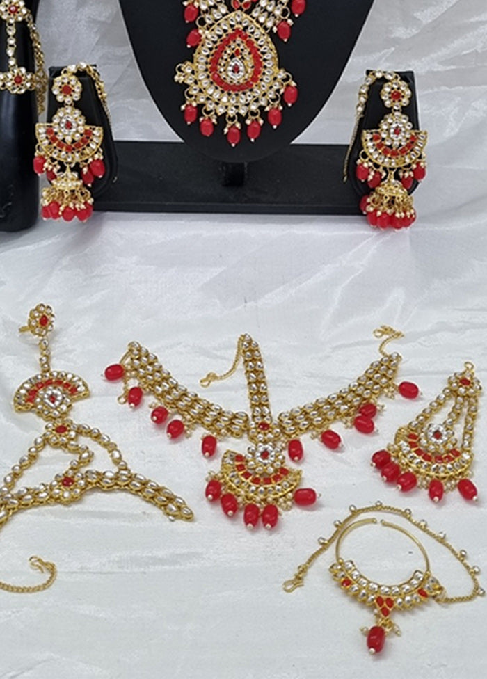 Red Alloy Jewellery Set