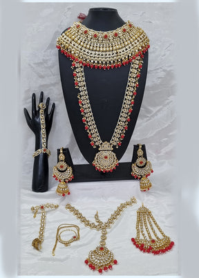 Red Alloy Jewellery Set