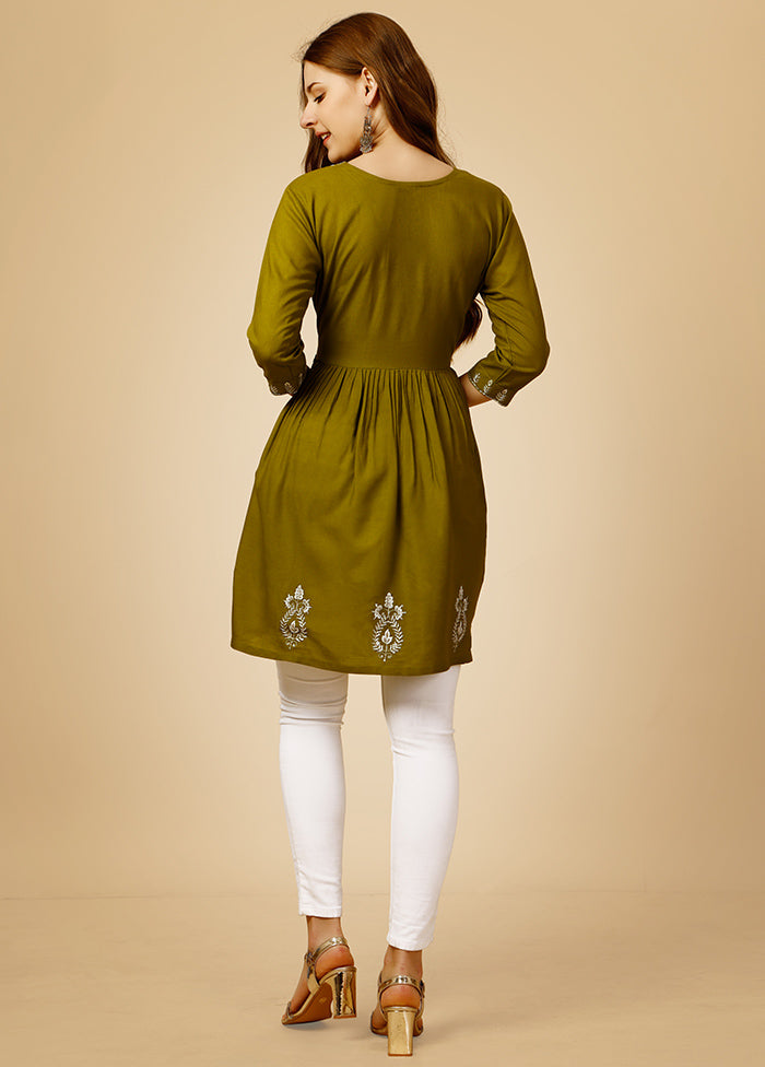 Mehendi Readymade Rayon Kurti