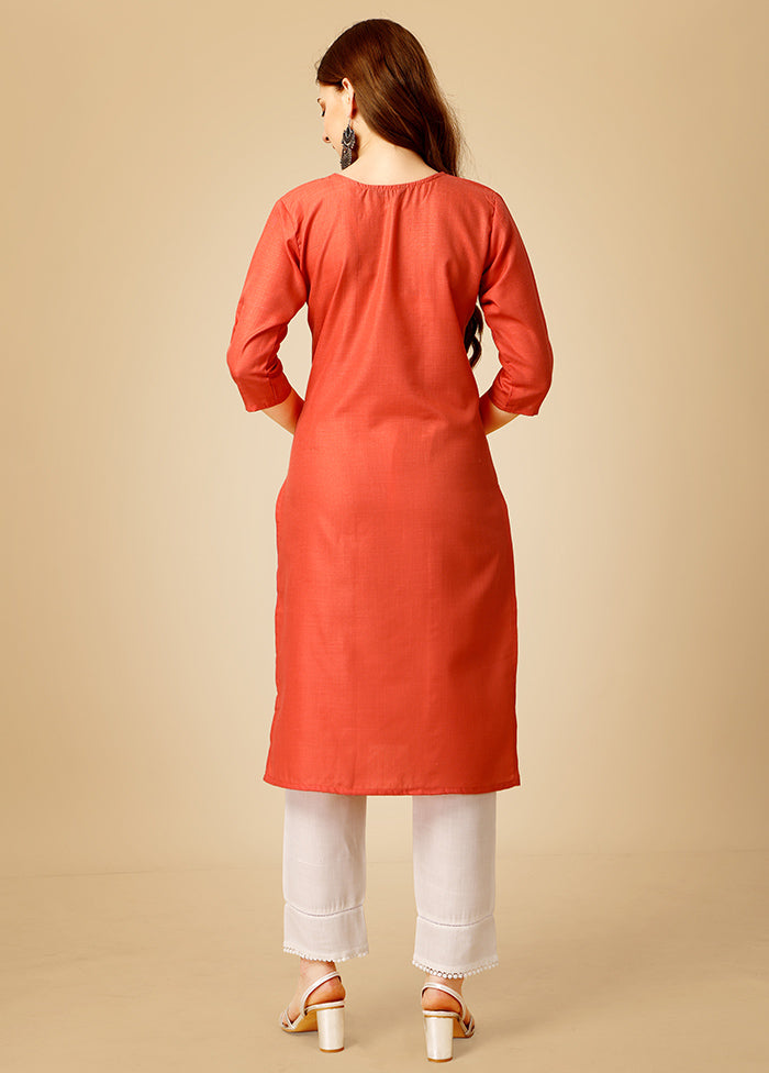 2 Pc Coral Readymade Cotton Kurti Set