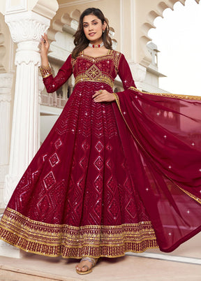 3 Pc Rani Unstitched Georgette Suit Set