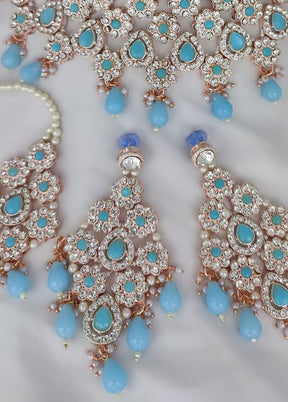 Sky Blue Alloy Jewellery Set