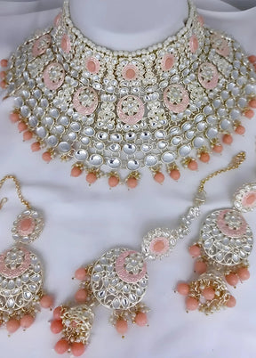 Peach Alloy Jewellery Set