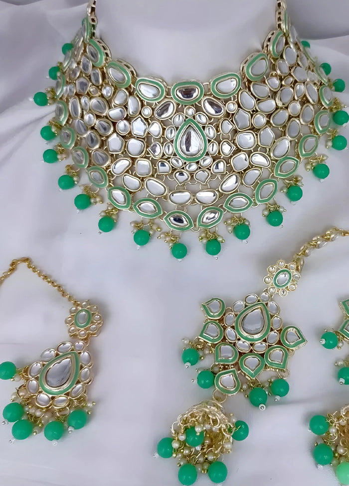 Green Alloy Jewellery Set