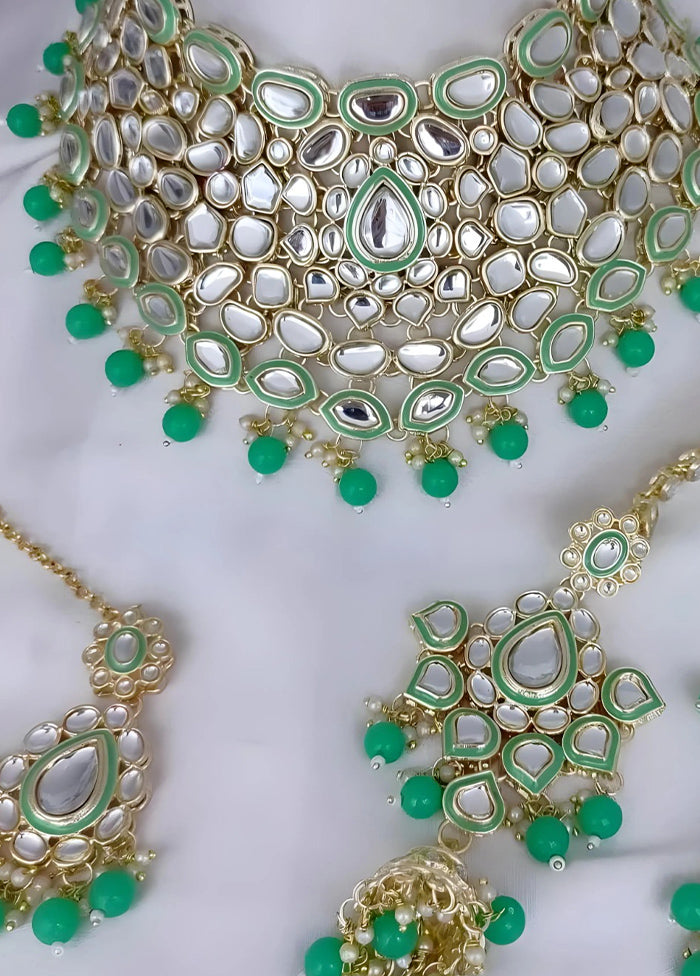 Green Alloy Jewellery Set