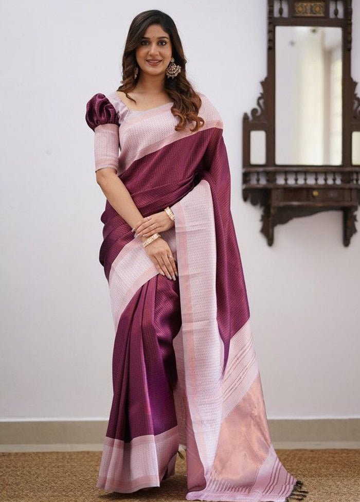 Multicolor Banarasi Silk Saree With Blouse Piece