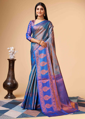 Firoza Dupion Silk Saree With Blouse Piece - Indian Silk House Agencies