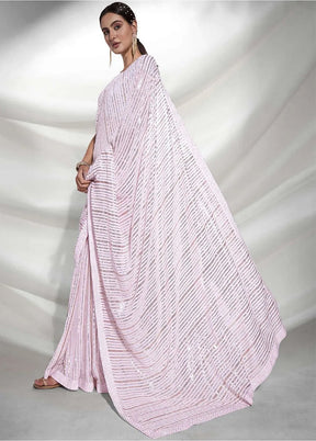 Pink Georgette Saree With Blouse Piece - Indian Silk House Agencies