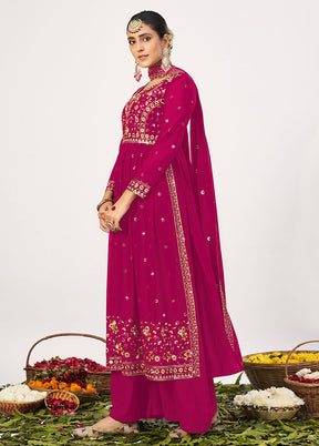 3 Pc Rani Semi Stitched Georgette Suit Set