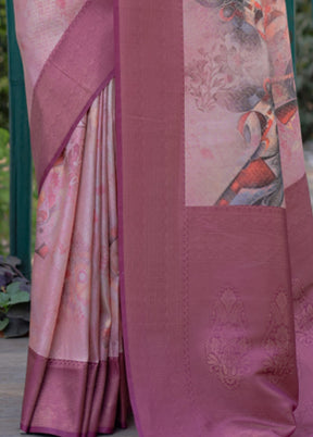 Multicolor Dupion Silk Saree With Blouse Piece