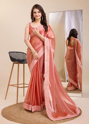 Peach Jimmy Choo Saree With Blouse Piece