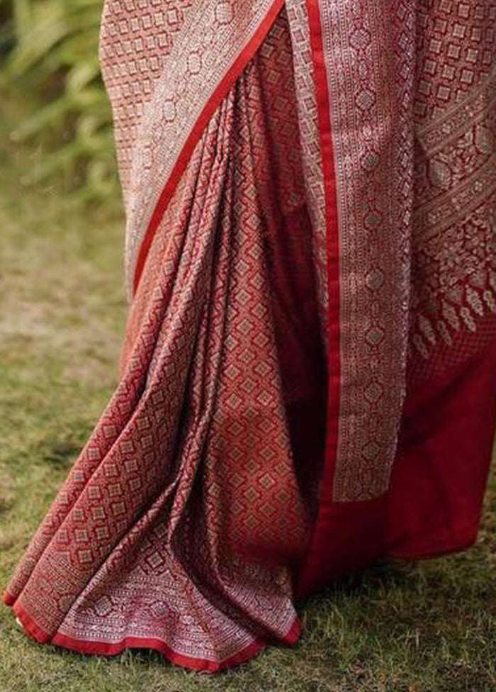 Multicolor Banarasi Silk Saree With Blouse Piece