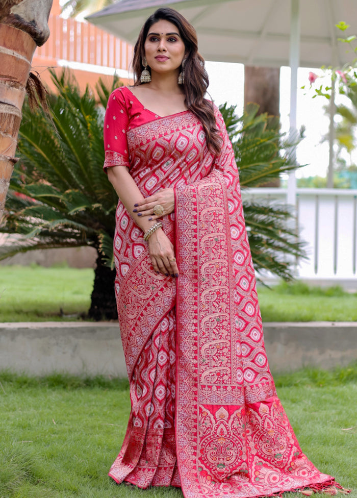 Rani Pure Silk Saree With Blouse Piece