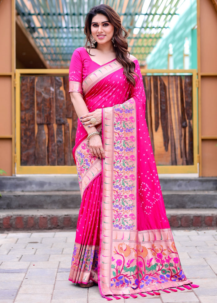 Rani Pure Dupion Silk Saree With Blouse Piece