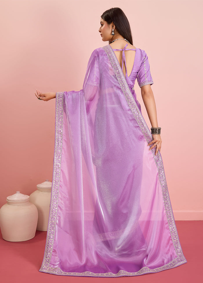 Magenta Silk Saree With Blouse Piece